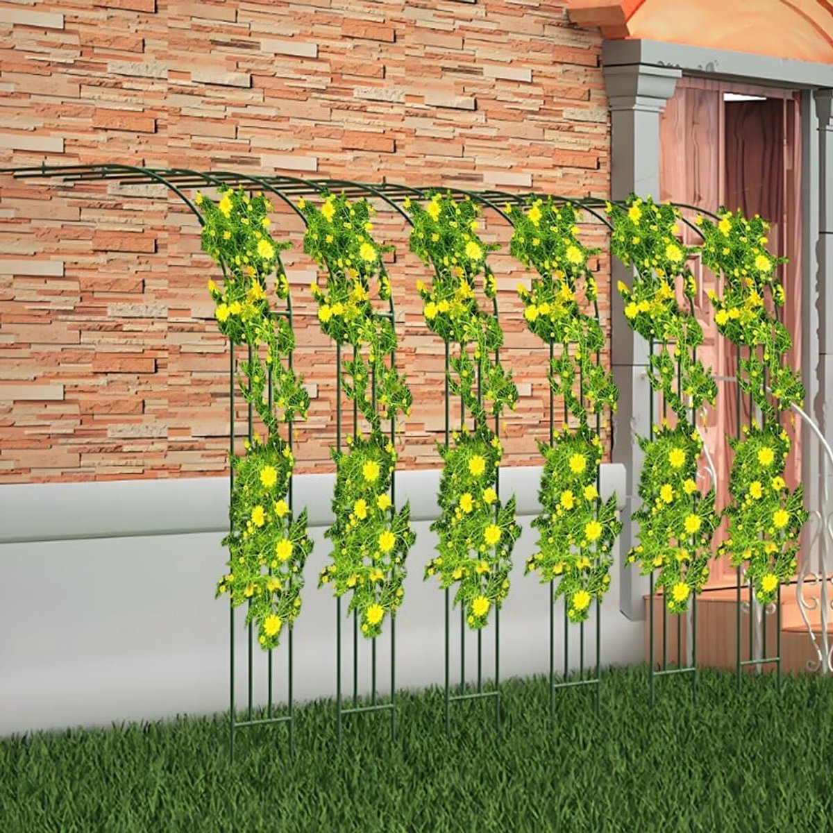 Metalen Tuinboog - Rozenboog Klimplant - Tuin Decoratie - Half Boog Ontwerp - 200 x 240 cm - Groen