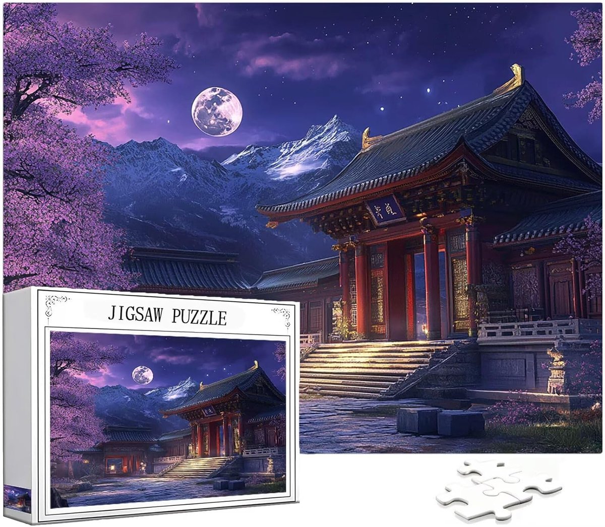 Japanse Puzzel - Scène Puzzel Doe-het-zelf Puzzel - Ontspannen en Concentreren - Uniek Gesneden Stukjes - 122x81cm - Kleurrijk
