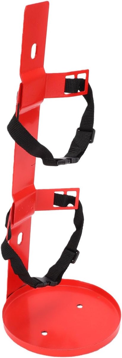 Brandblusser Wandbeugel - Brandblusserhouder Muurbevestiging - Brandveiligheid Borgen - Verstelbare Nylon Riem - 19 cm Diameter - Zwart