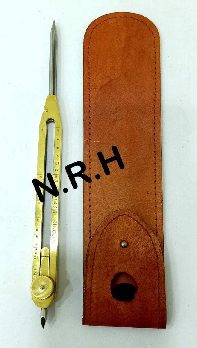 Proportioneel Verdeelinstrument - Tekenhulp Navigatie - Precisie Tekenen - Stevige Stalen Punt - 30 cm - Messing