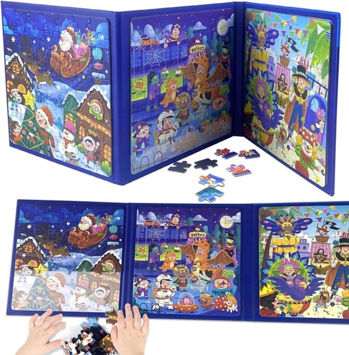 Allecto Plus - Magnetische puzzel met dierenboek voor kinderen van 3, 4, 5 jaar
