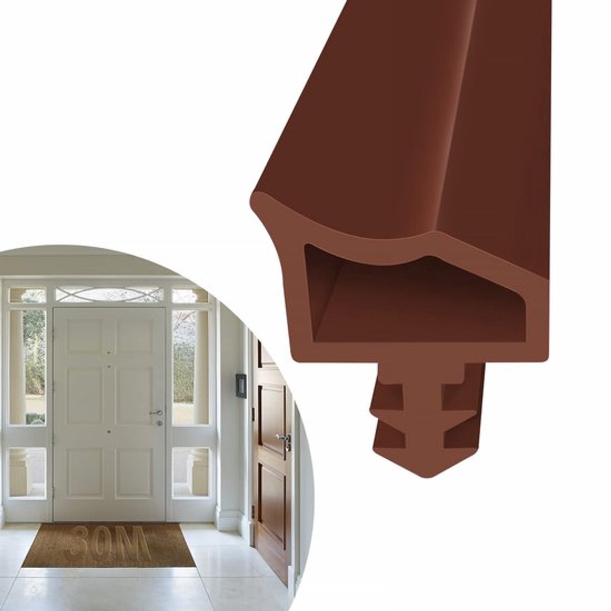 Store_9 - Deurafdichting - geluidsisolatie - op stookkosten - bruin - bescherming