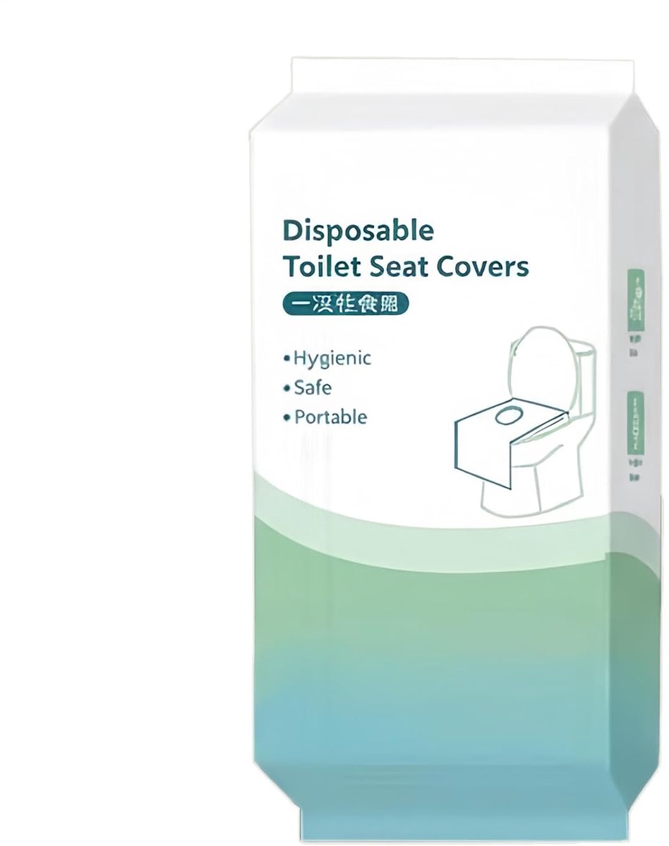 Toiletzitting Pads - Hygiënische Reisbarrière - Openbare Hygiëne - Extra Groot Formaât - 60x40cm 10 Stuks - Wit