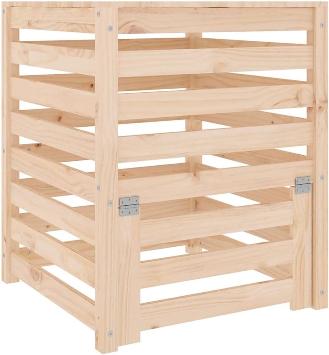 Compostbak Hout - Afvalbak Tuin - Organisch Afval Verwerken - Optimale Luchtcirculatie - 635 x 635 x 775 cm - Natuurlijk