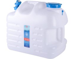 Water Opslag Emmer - Drinkwater Tank - Outdoor Activiteiten - Met Kraan - 25L Capaciteit - Transparant