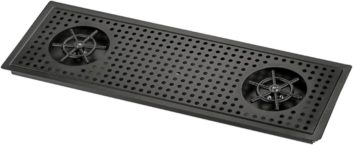 Dubbele Glasreiniger - Spoelbak Inbouw - Snel Glazen Wassen - Hogedruk Reiniging - 65 x 22 cm - Zwart