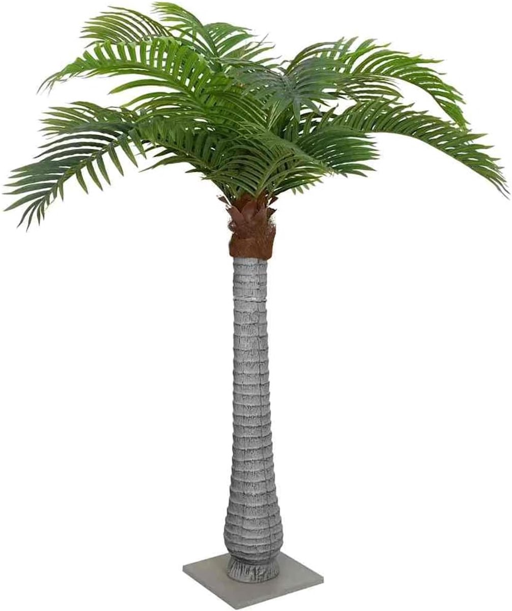 Kunstpalm boom - Decoratie plant - Binnen buiten - Onderhoudsvrij ontwerp - 200 cm hoog - Groen