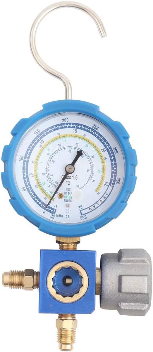 Manifold Meter - Koelmiddel Meter - Airco Onderhoud - Visuele Spiegel - G1/4 Interface - Blauw