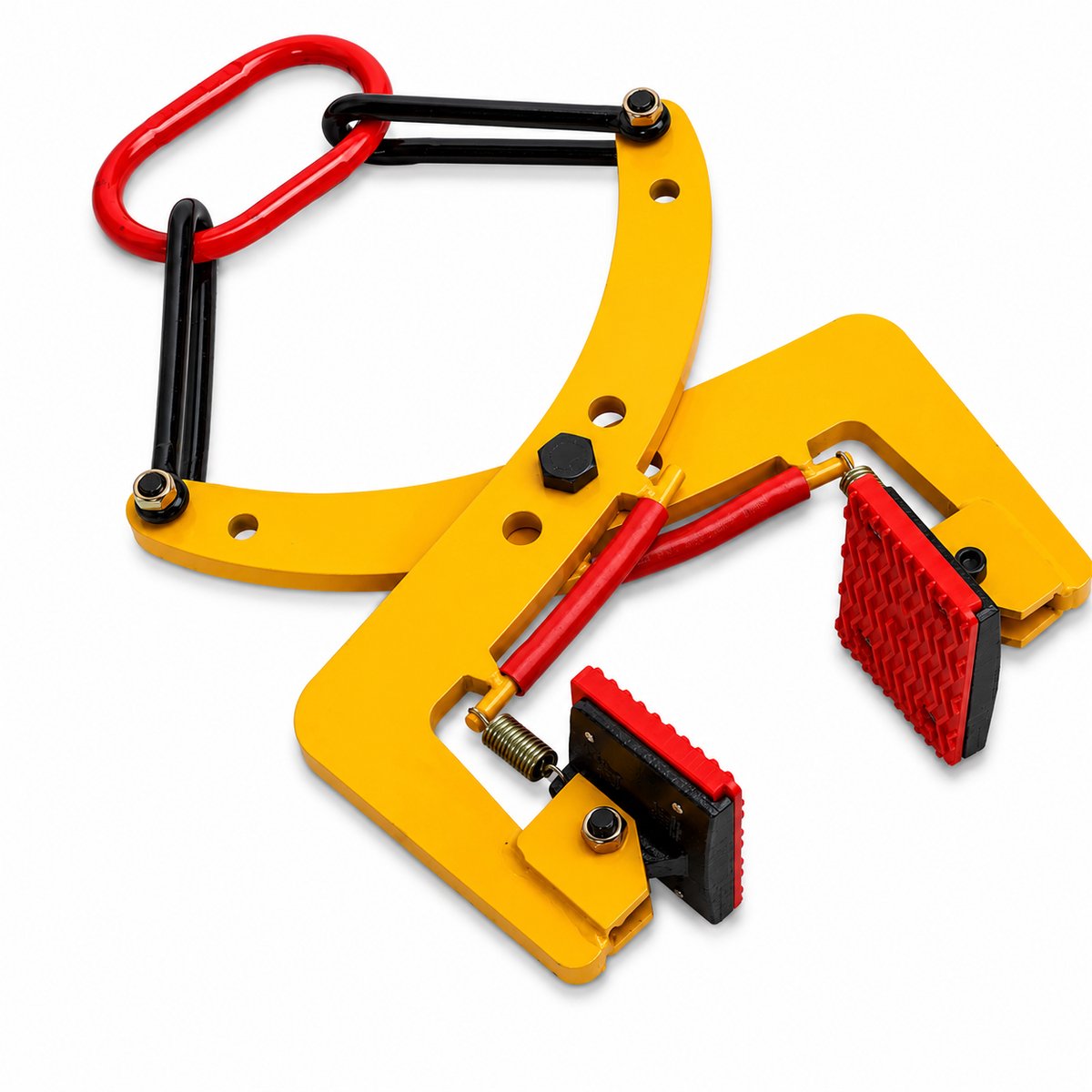 DPLUNIQ Kraan - Tang - Kraan Opzetstuk - Klem - 280kg Draagkracht - Klembreedte 6-24cm - Hoogwaardig Gelegeerd Staal - 8,7kg - Geel