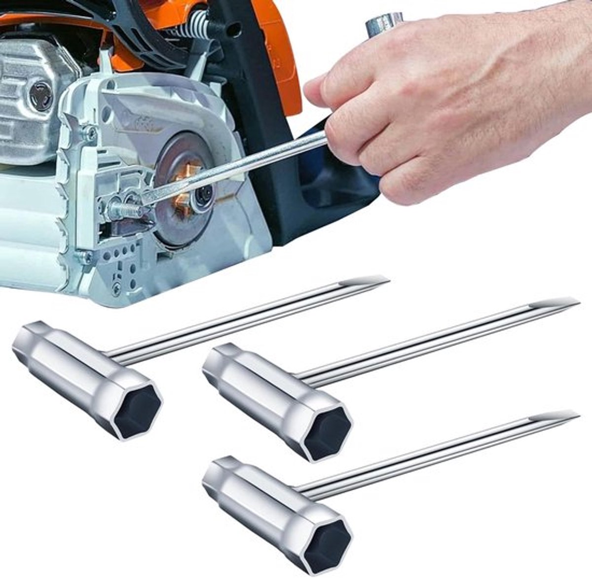 Set van 3 NTHProducts spark plug wrench voor chainsaws
