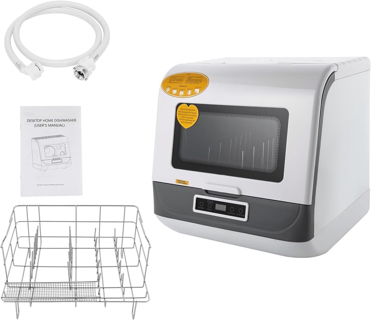Tafelvaatwasser Mini vaatwasser Gemakkelijk afwassen Touch bediening 45 cm Wit