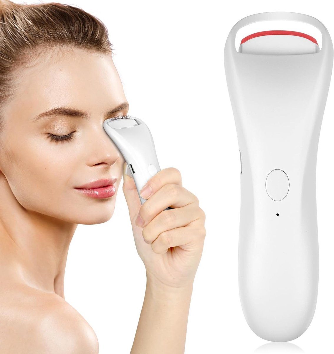 Professionele Verwarmde Wimperkruller voor Alle Oogvormen, Snelle Verwarming, Draagbaar en Efficiënt voor Perfecte Wimpers