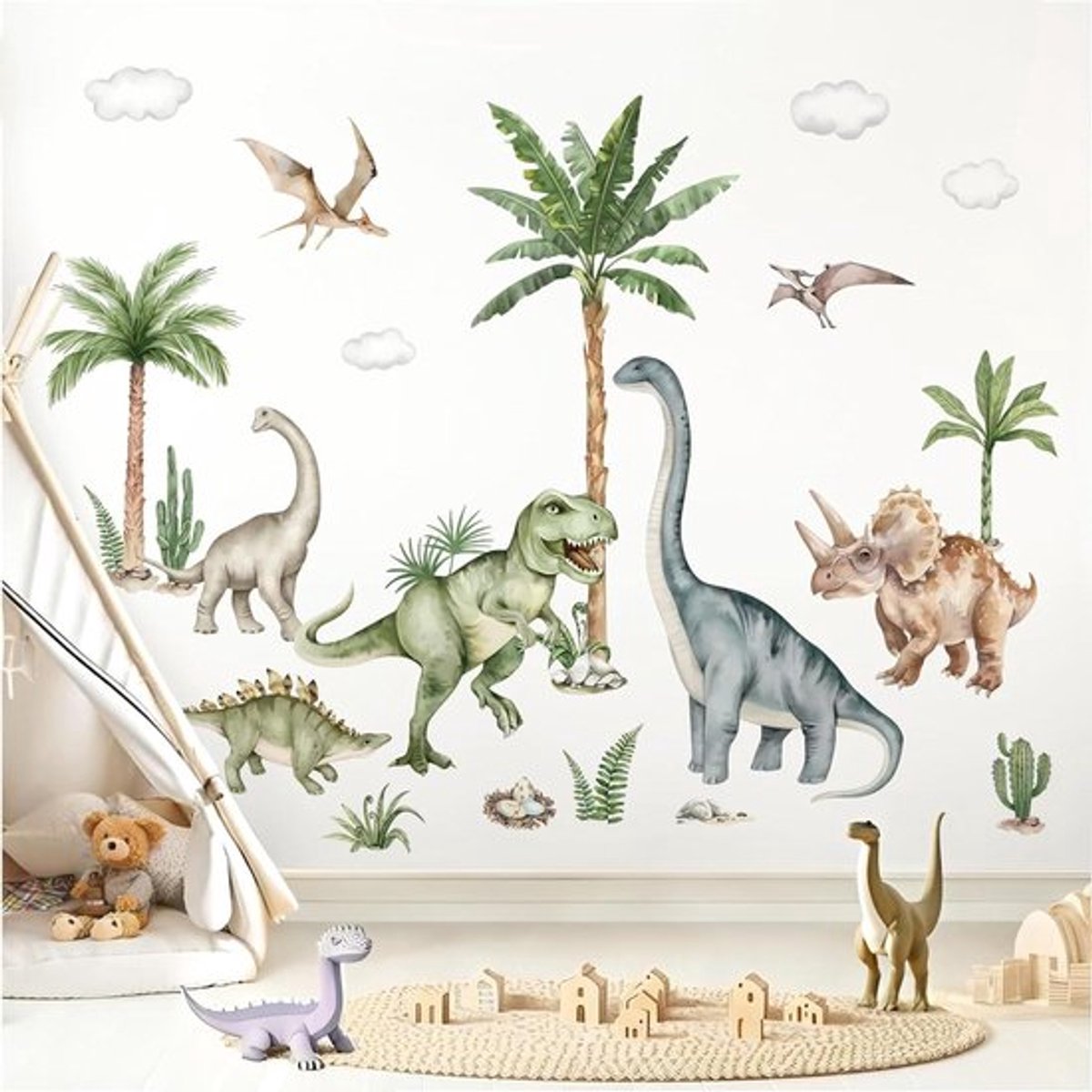 Allecto Plus - Grote Muurstickers Dinosaurus en Dieren - Muursticker voor