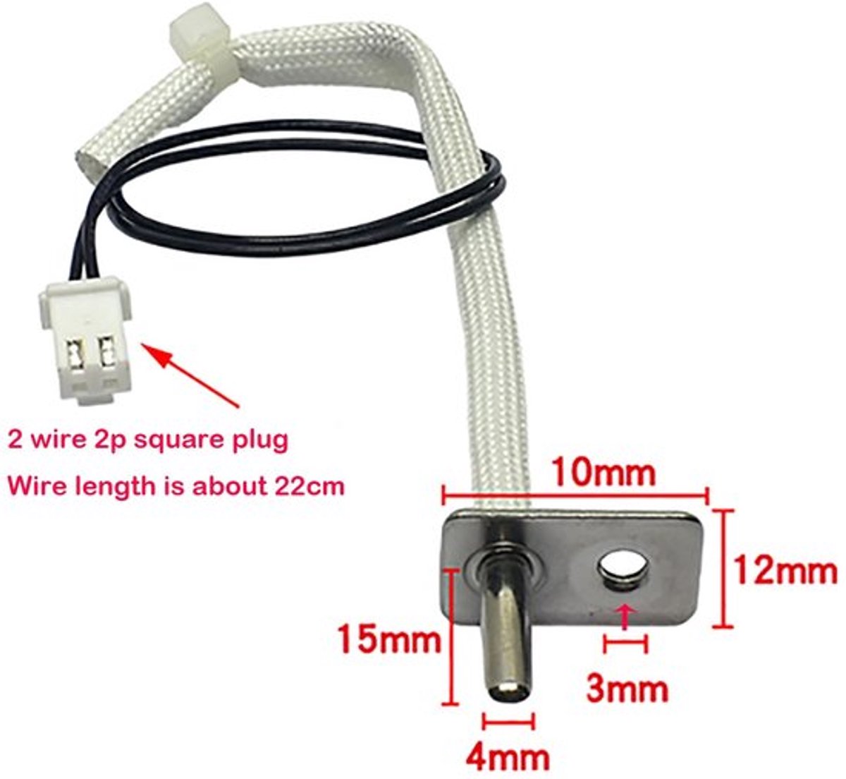 Store_9 - Temperatuur Sensor - Vervanging Onderdelen - 22cm Draad - 200k