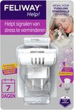 Verpakking met FELIWAY Help! diffuser en een cartridge, klaar voor 7 dagen gebruik. Ideal voor stressvolle situaties.