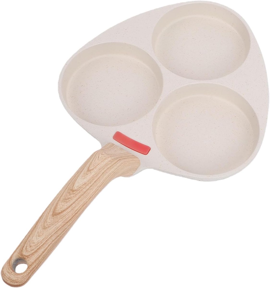 Eierpan met Anti-aanbaklaag - Ontbijtkoekepan Koekenpan - Ontbijt Koken - Gelijkmatige Verwarmer - 35x20cm - Zwart
