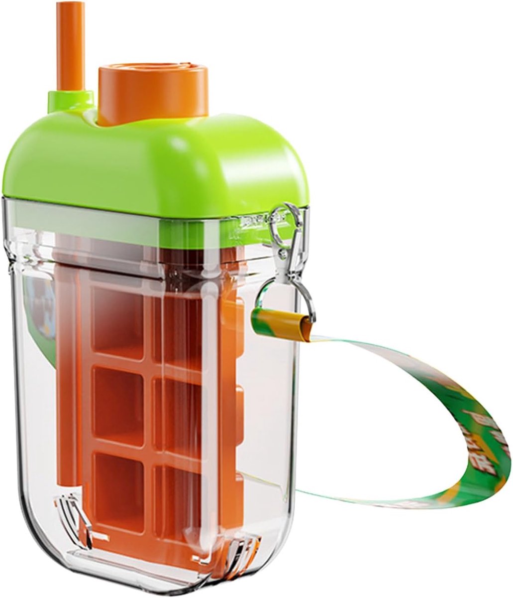 IJsbakfles - IJsblokmaker Beker - Dranken Koelen - Eenvoudige IJsafname - 175 mm - Oranje