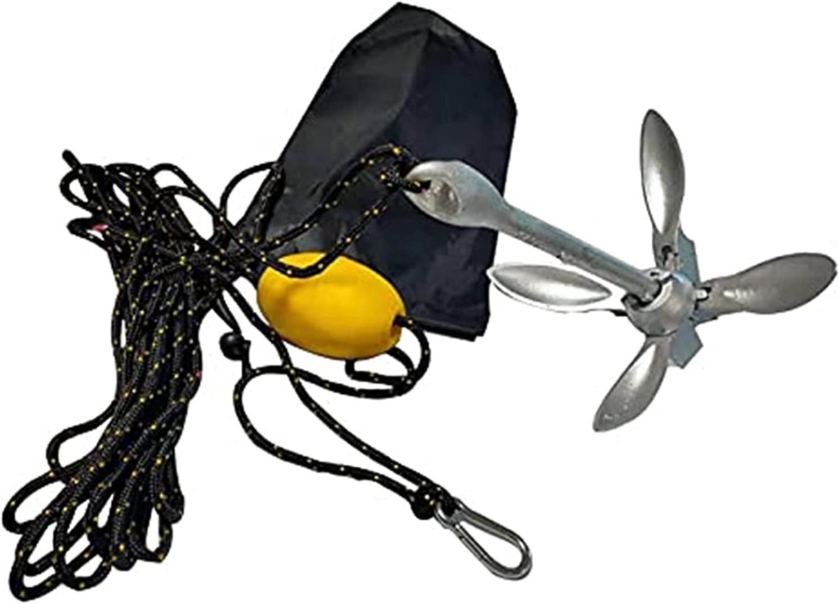 Vouwanker Kit - Kajak Anker - Watersport Stabiliteit - Opvouwbaar Ontwerp - 1.5kg - Gegalvaniseerd