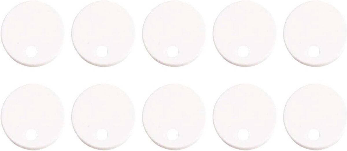 Toiletzitting Deksel - Scharnierkapjes Set - Badkamer Opknappen - Waterdicht Ontwerp - 10 Stuks 50mm - Wit