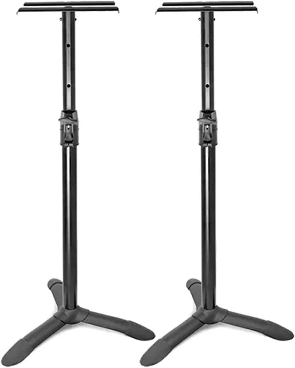 Luidspreker Statief - Audio Beugel - Verbeter Geluid - Universeel Verstelbaar - Tot 110cm Hoog - Zwart