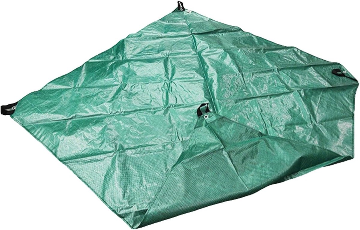 Tuinbladzeil - Tuinwerkzeil - Afval Verzamelen - Versterkte Hoeken - 18 x 18 meter - Groen