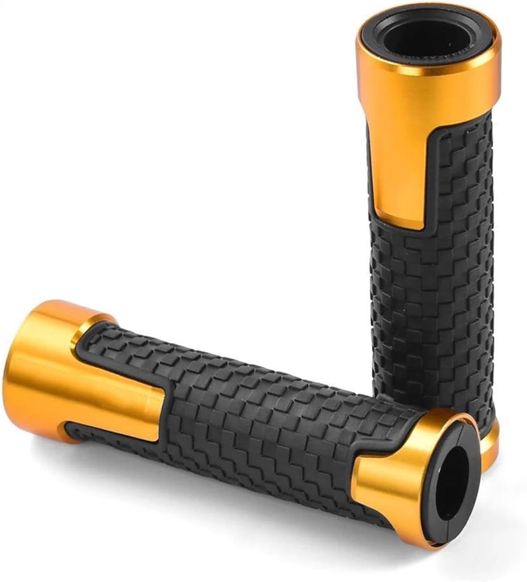 Motorfiets Handvatten - Stuurgrepen Motor - Verbeteren Rijervaring - Antislip Rubber - 22 mm - Goud