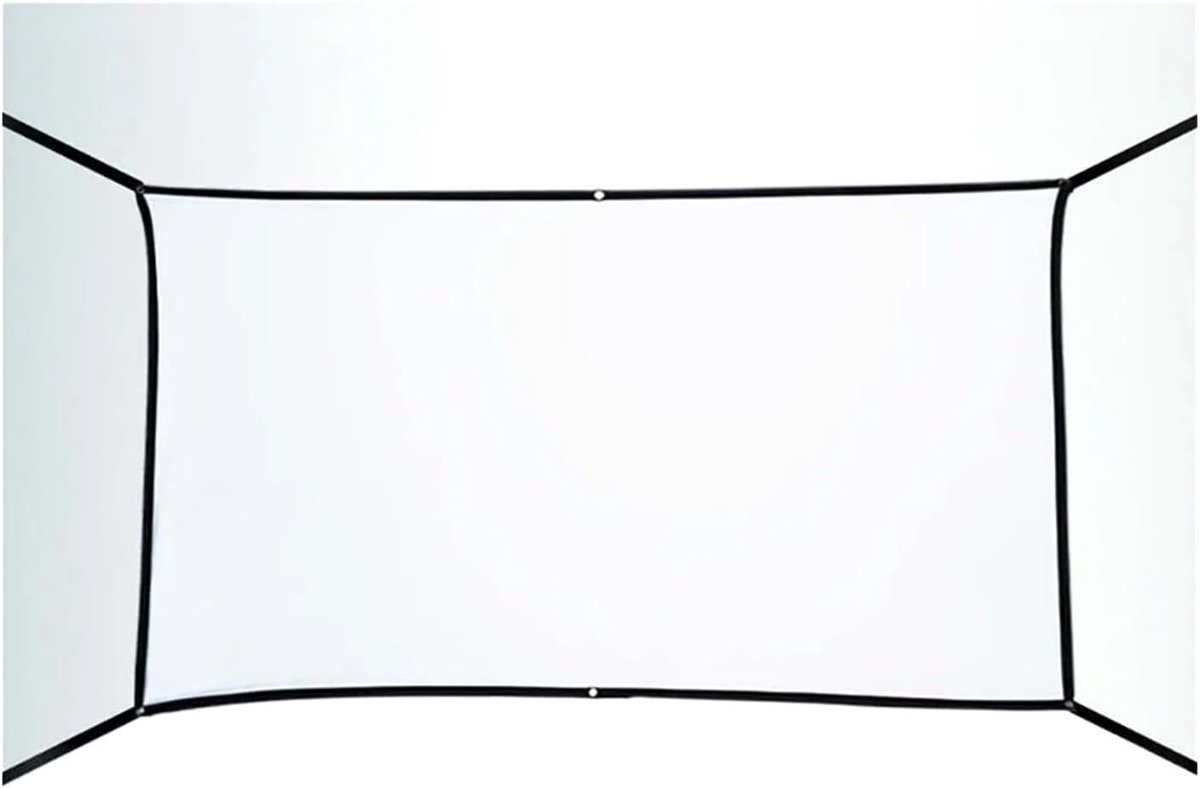 Projectiescherm Opvouwbaar - Draagbaar Scherm Polyester Scherm - Buiten Bioscoop - Niet Reflecterend Oppervlak - 60 inch - Wit