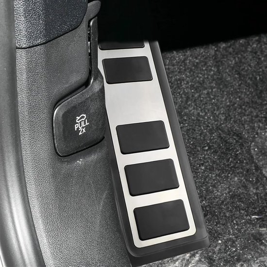 Pedaalhoezen Auto - Pads Gas Rem - Verbeterde Grip - Roestvrij Staal - 1 Stuk - Zilver — afbeelding 5