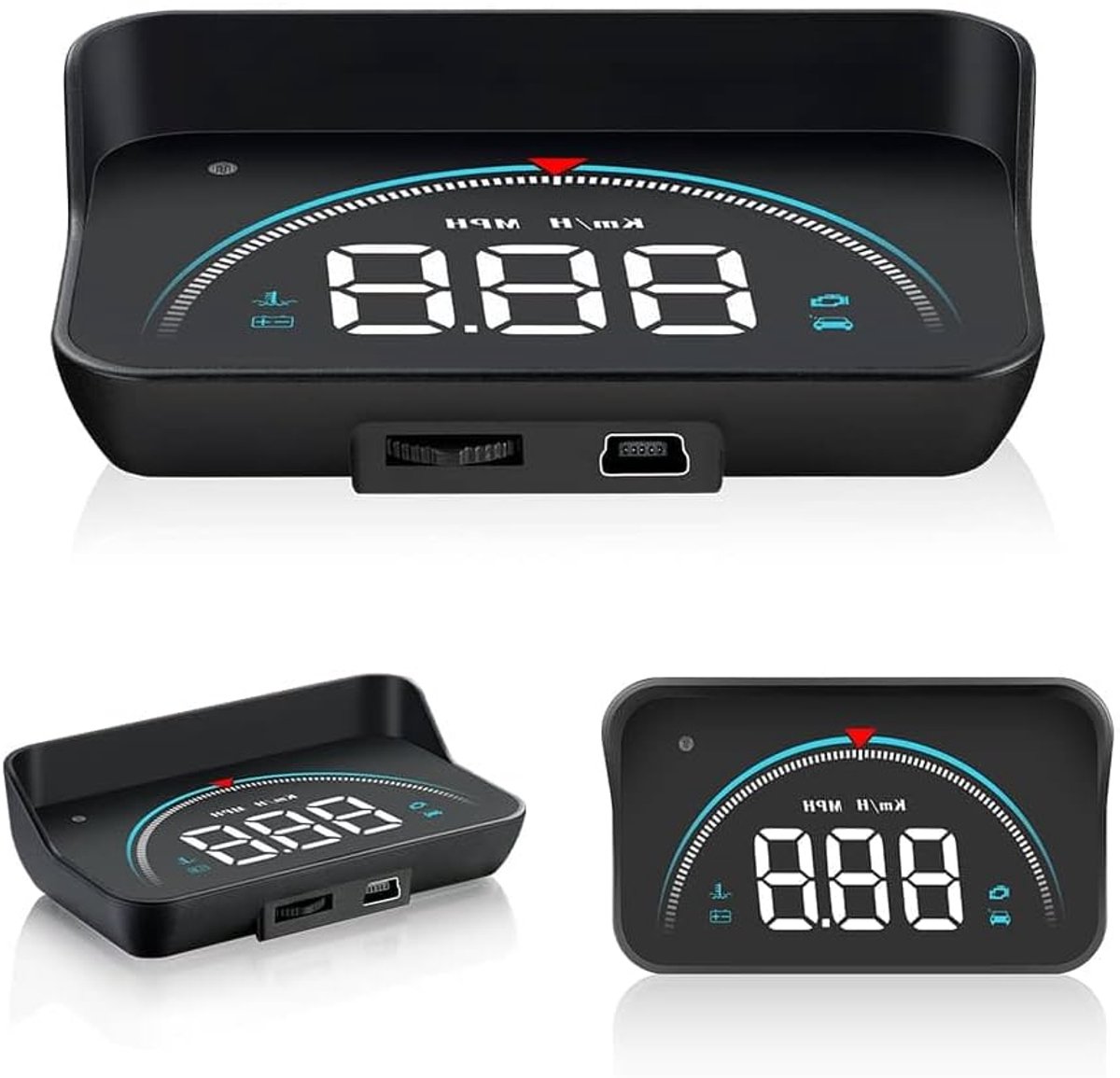 Digitale Snelheidsmeter HUD - Auto Display - Veilig Rijden - Realtime Data Weergave - 90 x 53 x 15 mm