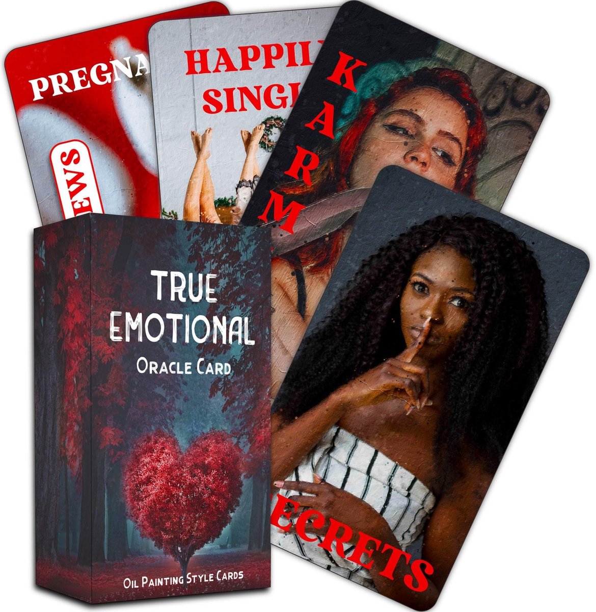 Dailygoods- Orakelkaarten 80 stuks - Twin Flame/Soulmate/Karmisch - Inzichtkaarten - Liefdesbericht - Artistieke stijl - Gebruiksvriendelijk - Oracle Deck