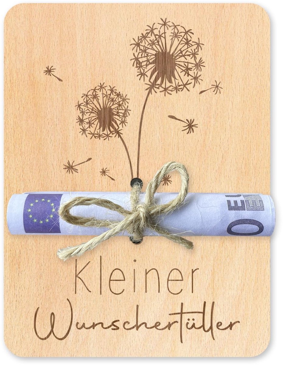 Dailygoods- Geldgeschenkverpakking Hout - Cadeauverpakking - Geschenkdoos - Cadeauverpakkingen - Geldcadeau Verjaardag - Reisvoucher Verpakking - Uniek Design