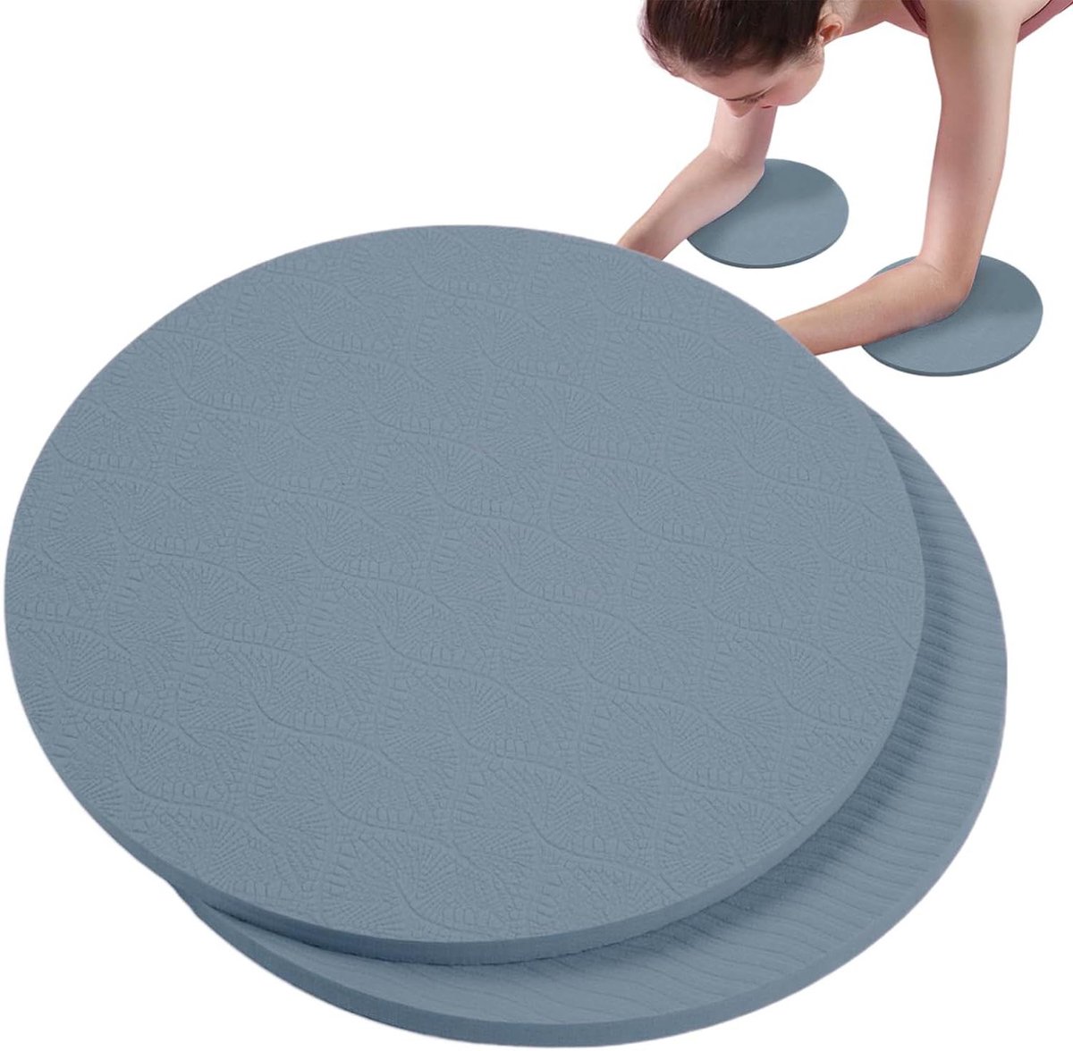 Kniebeschermers - Yoga Pads - Comfortabel Trainen - Extra Dikke Vulling - 18x18 cm - Paarsblauw