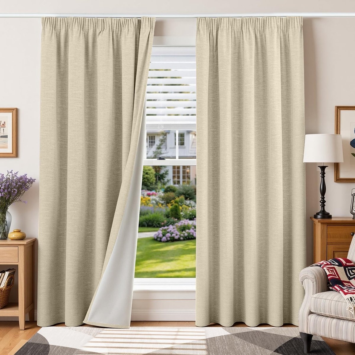 Dailygoods- Verduisteringsgordijnen 100% ondoorzichtig - 2-delige set - 245 x 160 cm - thermische gordijnen - warmte- en geluidsisolatie - Oeko-Tex-gecertificeerd