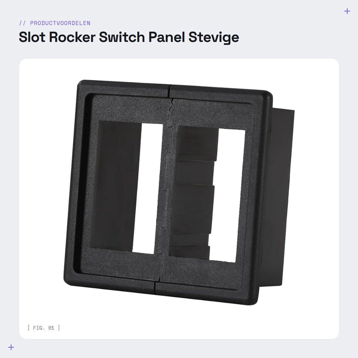 Dailygoods - Slot Rocker Switch Panel - Stevige Switch Houder voor Auto's - Gebruiksvriendelijk en Betrouwbaar - Geschikt voor Boot - Perfect voor Aut...