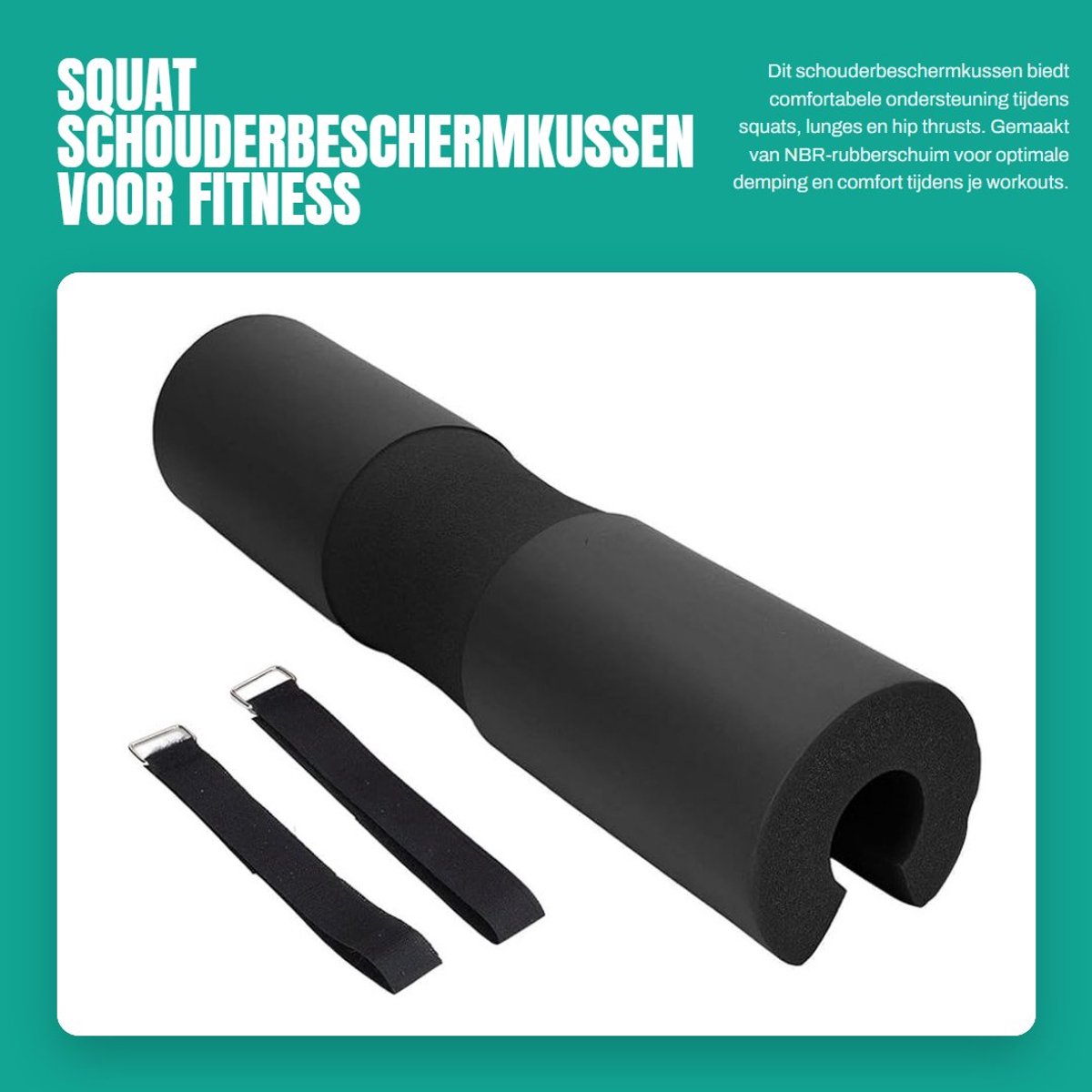 Dailygoods- Schouderbeschermkussen Gelijkmatig Verdeeld Gewicht - Squat Pad - Schokbestendig - Rubberschuim - Lichtgewicht - Comfortabele Ondersteuning - Squatpad