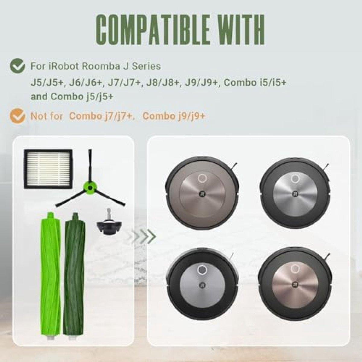 Vervangingsset voor iRobot Roomba J5/J6/J7/J8/J9 Plus thumbnail 6