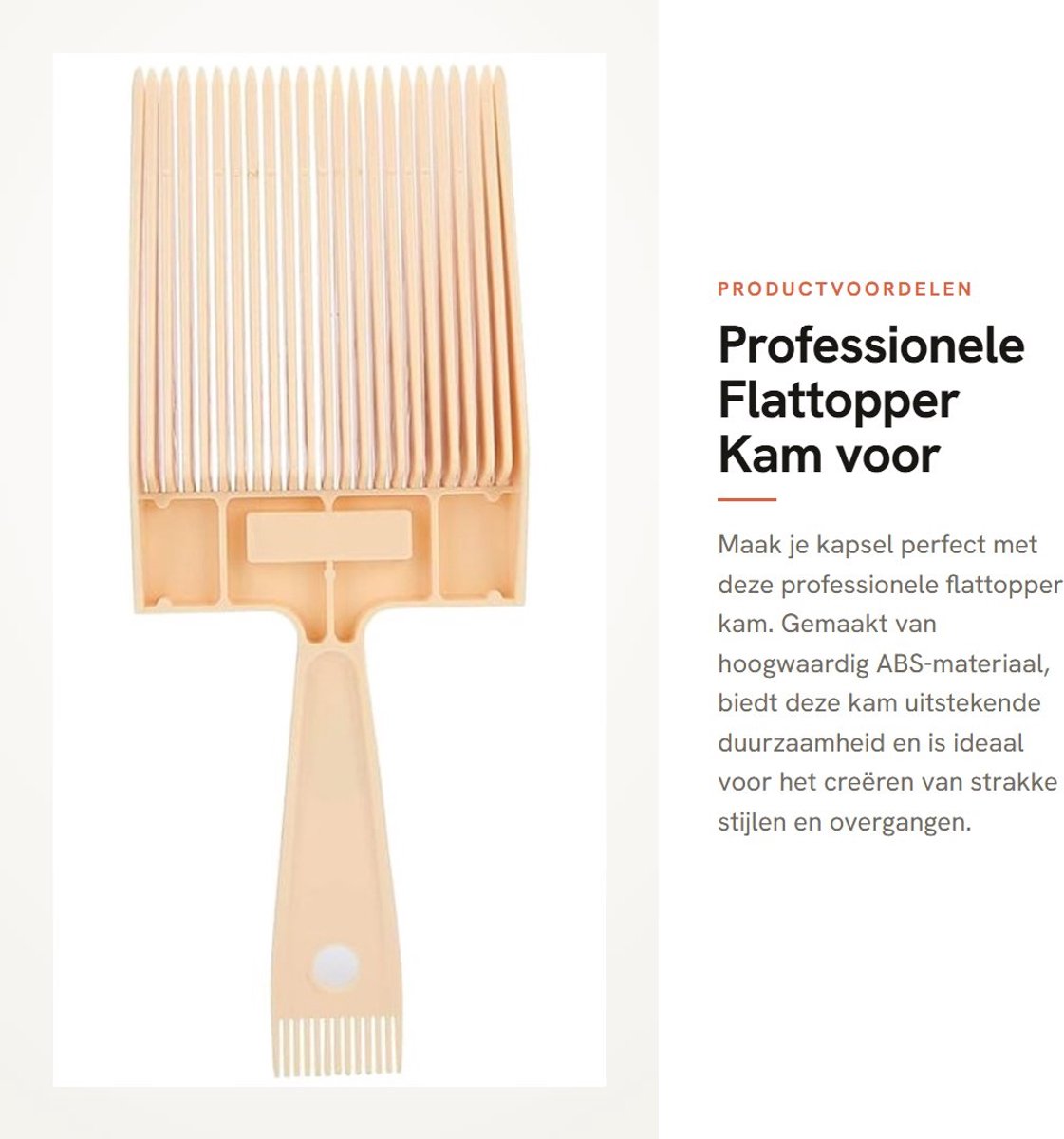 Dailygoods- Snijkam Professionele Kappers - Overgangskam - Geleidingskam - Duurzaam ABS-materiaal - Eenvoudige bediening - Geschikt voor beginners/professionals - Kapperskam