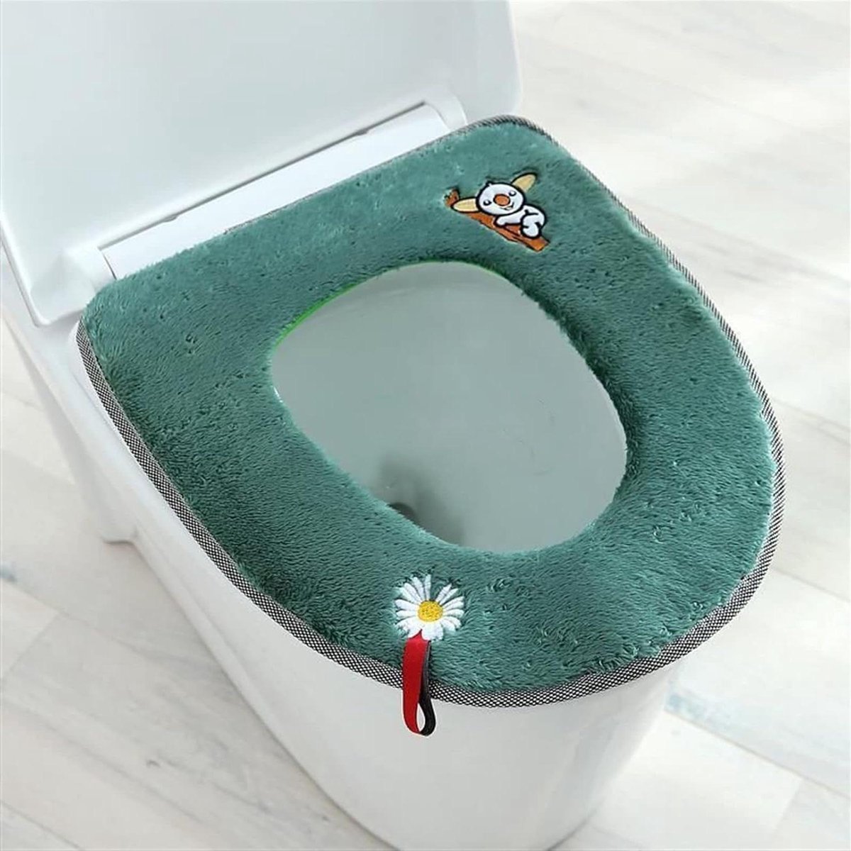 Toiletstoelhoes - Zitkussen - Warmte en comfort - Wasbaar en herbruikbaar - Universeel - Kleur 1