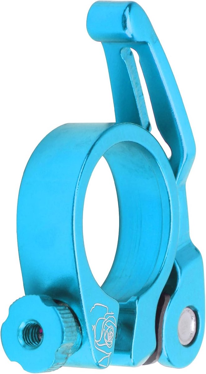 Fietsklem Aluminium - Zadelpenklem - Zadelhoogte Verstellen - Snelle Ontgrendeling - 318 mm - Blauw