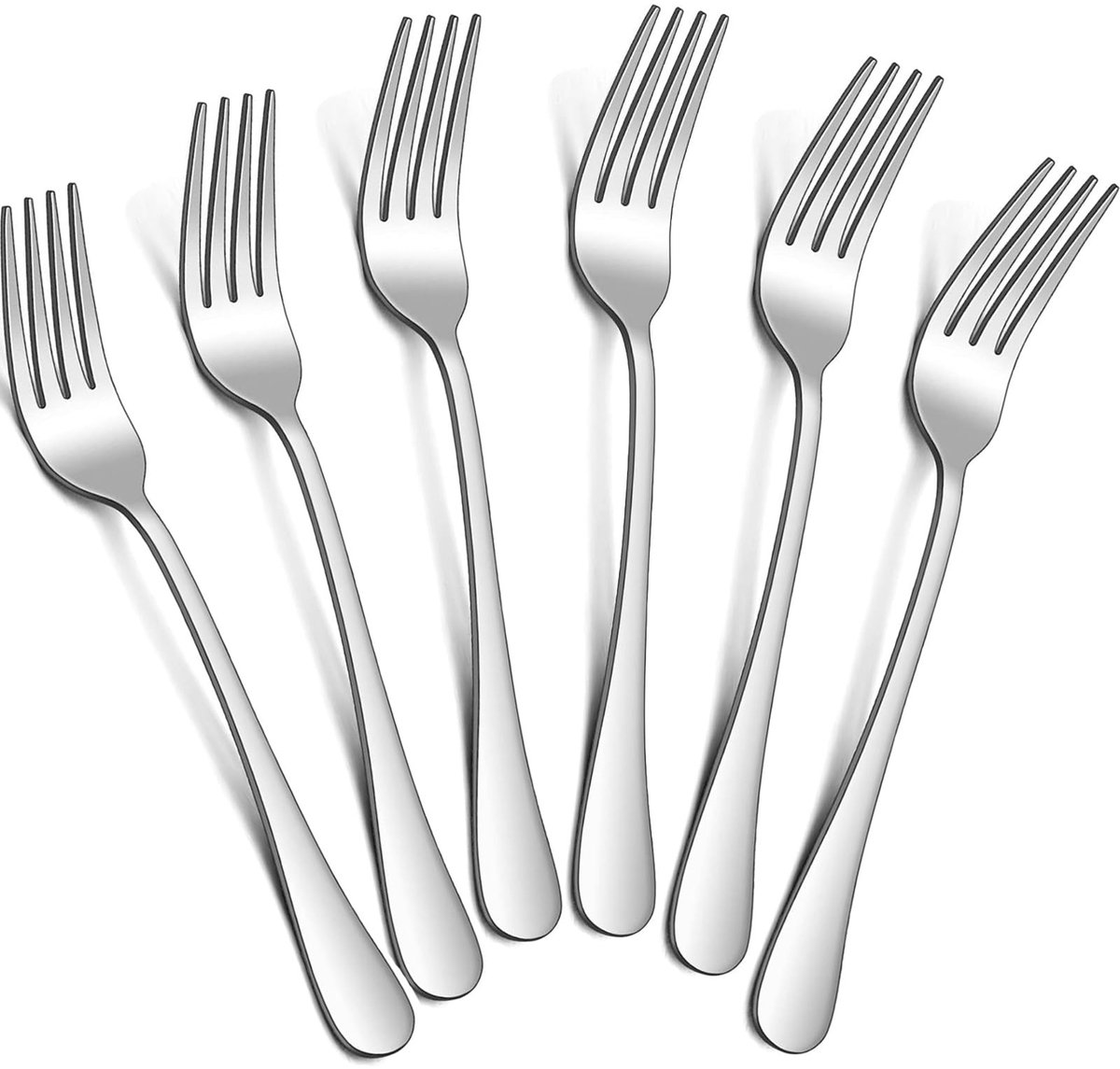 Dailygoods- Dinervorkenset 6 Stuks - Roestvrij Staal - Vaatwasmachinebestendig - Elegant Design - Voor Thuis/Restaurant - Perfect voor Feestelijkheden - Bestekset