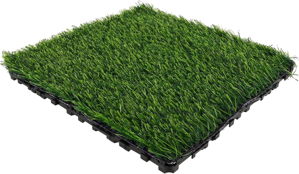 Kunstgras Mat - Nep Gras - Tuin Decoratie - Onderhoudsvrij - 30x30x2 cm - Veelkleurig