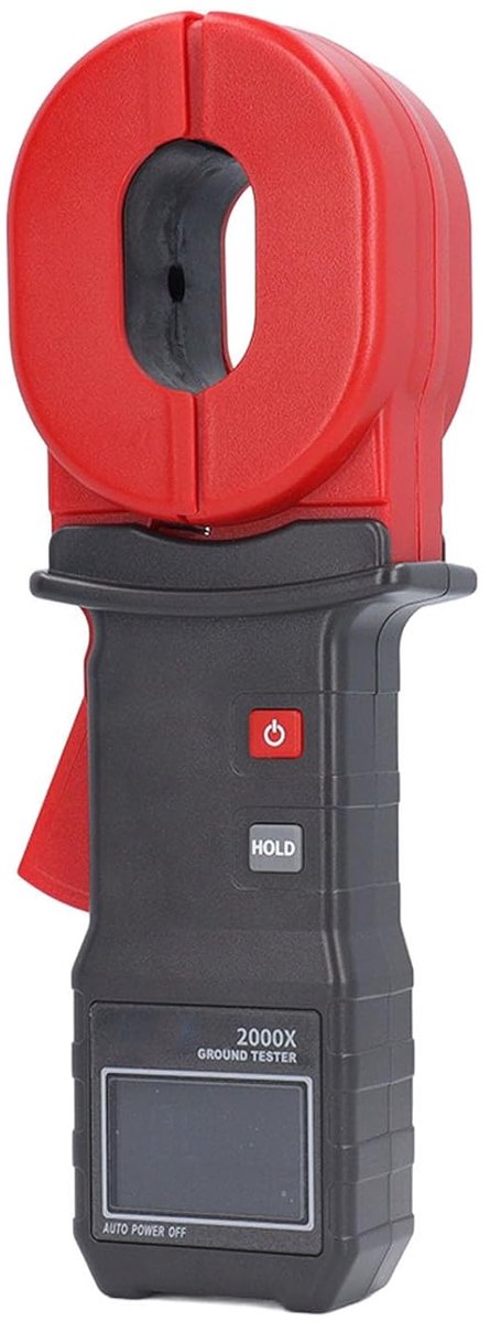 Grondweerstand Tester - Aardingsmeter Klem - Snelle Metingen - Dubbele Isolatie - 0.01-500 Ohm - Grijs