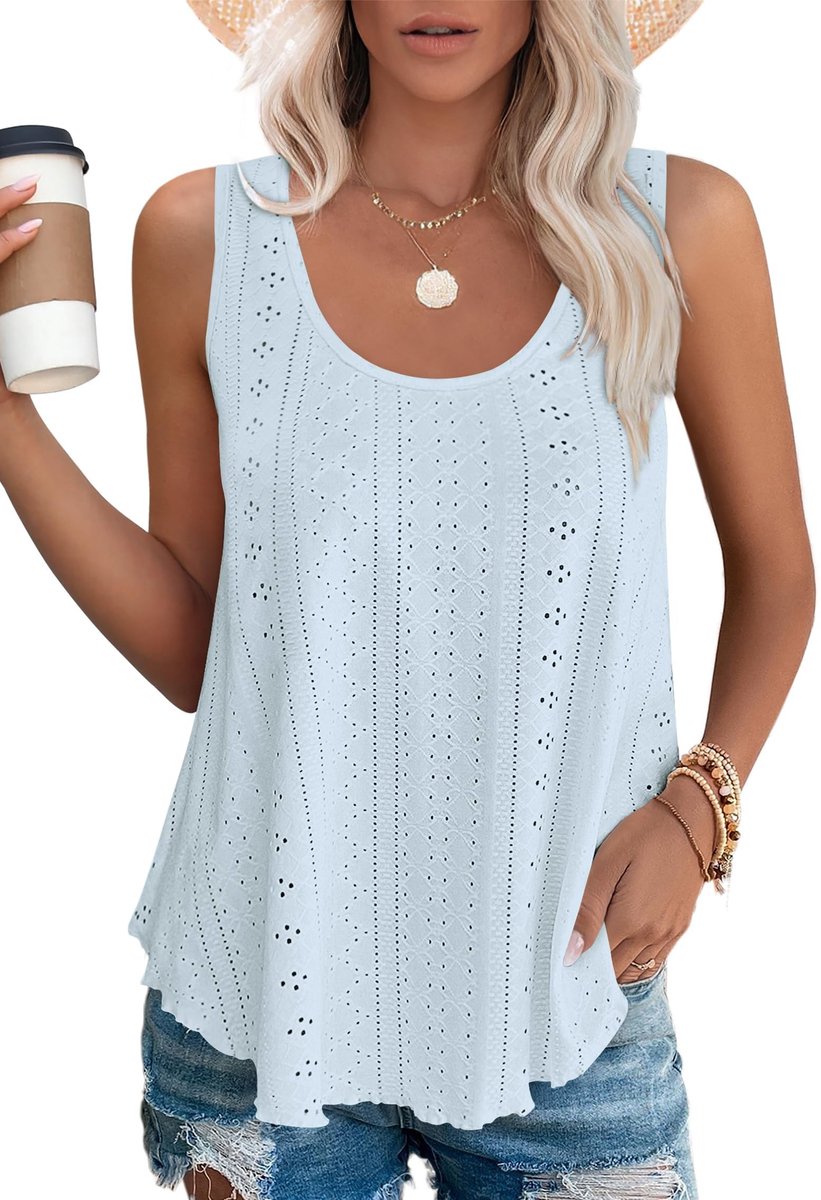Solidchoice- Tanktop Dames - Mouwloos - Zomermode - Casual - Lichtgewicht - Rekbaar - Zachte Stof - Zomertop