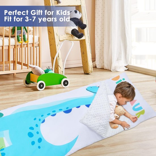 Solidchoice- Kinderslaapzak peuter 60 x 150 cm - Opvouwbare Slaapzak - Dubbele Rits - Machinewasbaar - Hoogwaardig Polyester - Zachte Minky Stippen - Slaapmat van Solidchoice — afbeelding 5