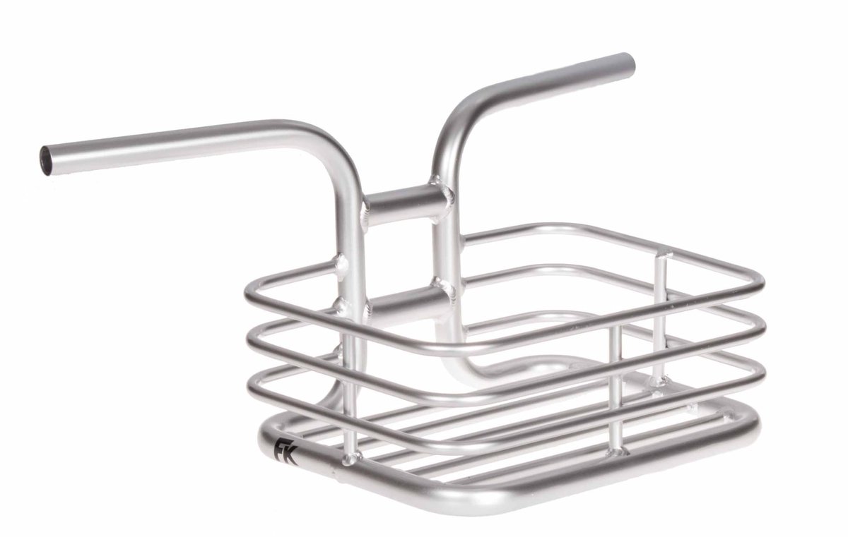Dailygoods- Fietsmand Aluminium - Geïntegreerd Stuur - Draagvermogen - Slijtvast - Geschikt voor Fiets/Scooter/Motor - Afmetingen 25x34x11 cm - Fietsmandje