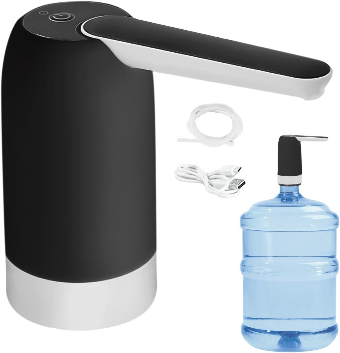 Waterpomp - Waterdispenser - Flessen Vullen - Draadloos Gemak - 800 mAh Batterij - Zwart