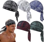 Hoofdband - Koelbandana - Fietsbandana – Set van 5 – UV-bescherming – Ademend en vochtafvoerend – Sport Bandana – Unisex – Vierkante bandana's – Zomer Fiets Bandana (helmvoering/camouflage) – Ideaal voor cosplay, sport en buitenactiviteiten