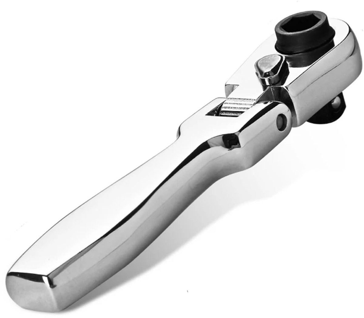 Dailygoods- Ratelsleutel 2-in-1 - Flexibele Draaibare Kop - 72 Tanden - Schroevendraaier - Duurzaam Gelegeerd Staal - Corrosiebestendig - Ratel
