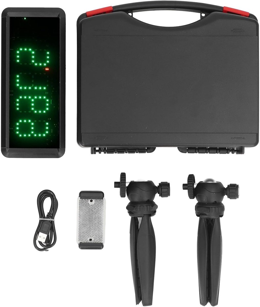 Draadloze Timer voor Sprints - Accu-aangedreven Laser Timer voor Fietsen en Motorraces, Precisie Tijdsregistratie