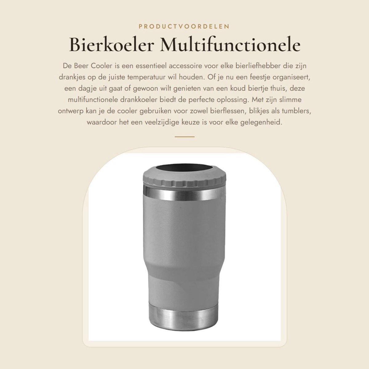 Dailygoods- Bierkoeler Multifunctioneel Ontwerp - Blikjeskoeler - Flessenkoeler - Temperatuurbehoud - Draagbaar - Compact - Drankkoeler